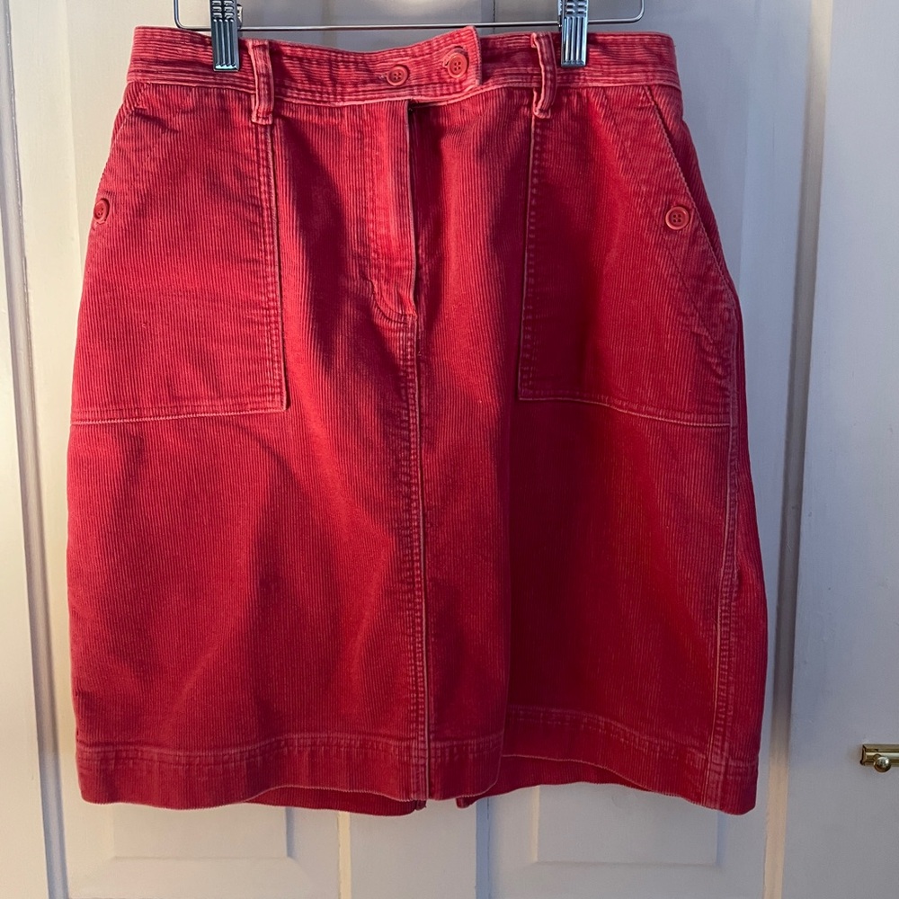 Jones New York deep Pink corduroy A-Line Skirt